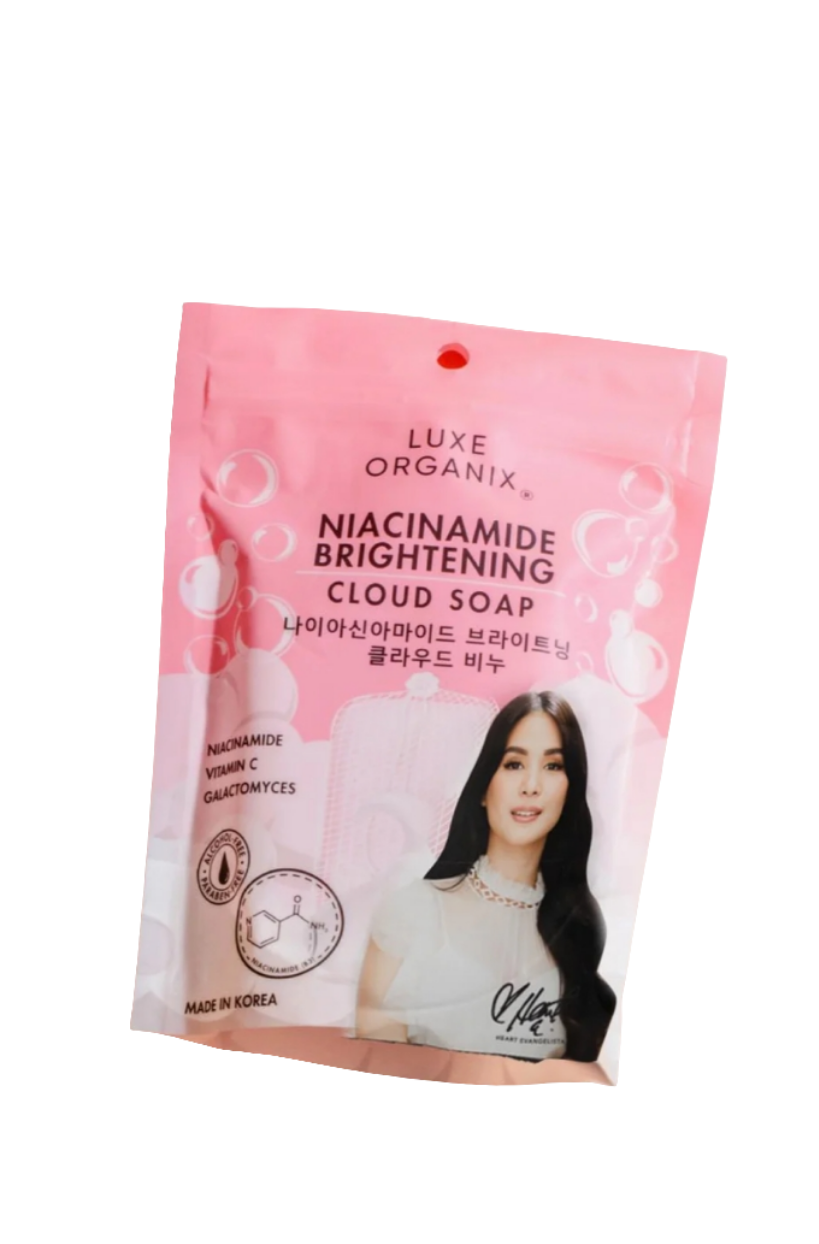 Luxe Organix NIACINAMIDE BRIGHTENING Cloud Soap 180g (with Foaming Net)