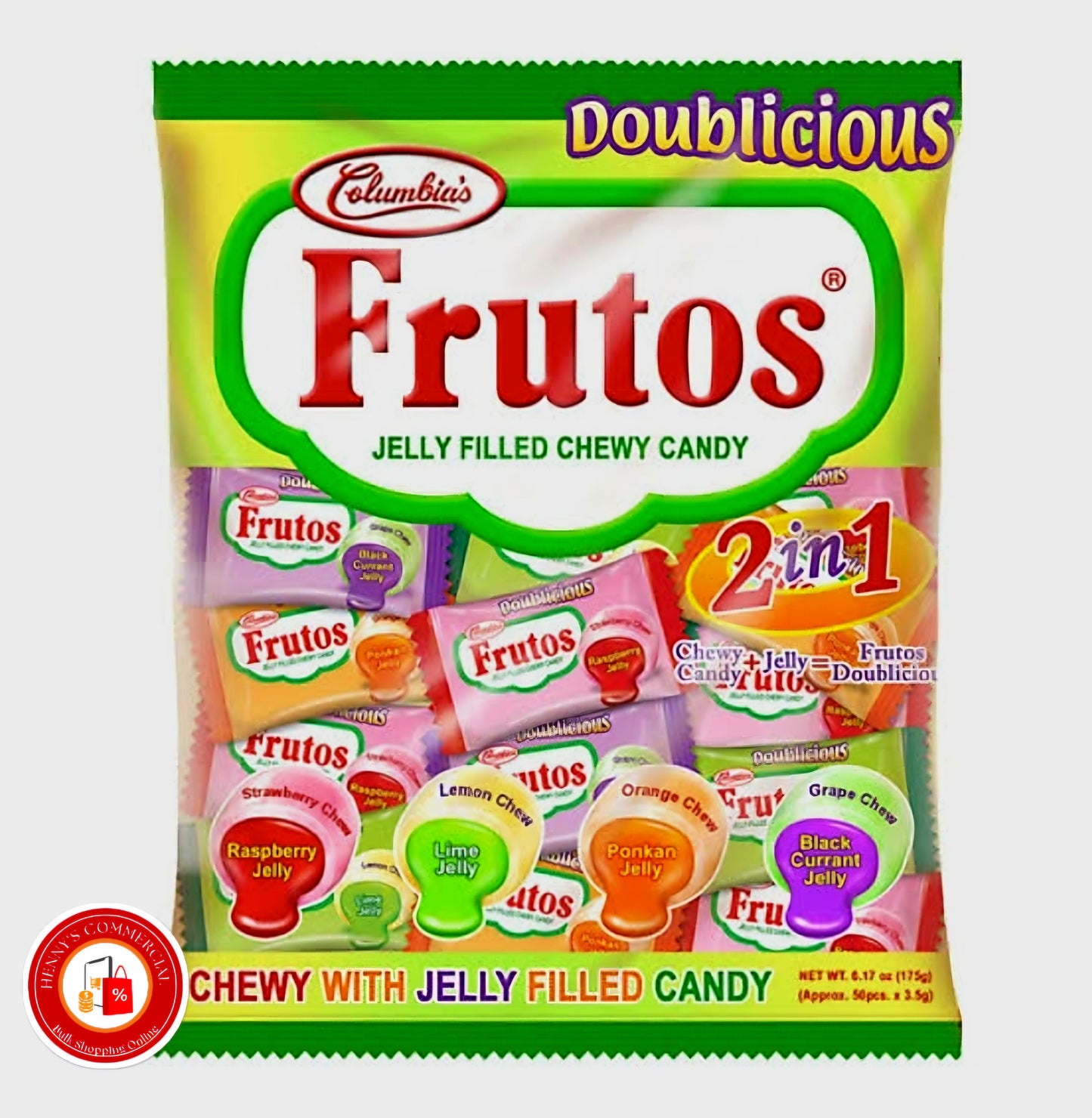 FRUTOS DOULICIOUS Jelly-Filled Chewy 50Pcs