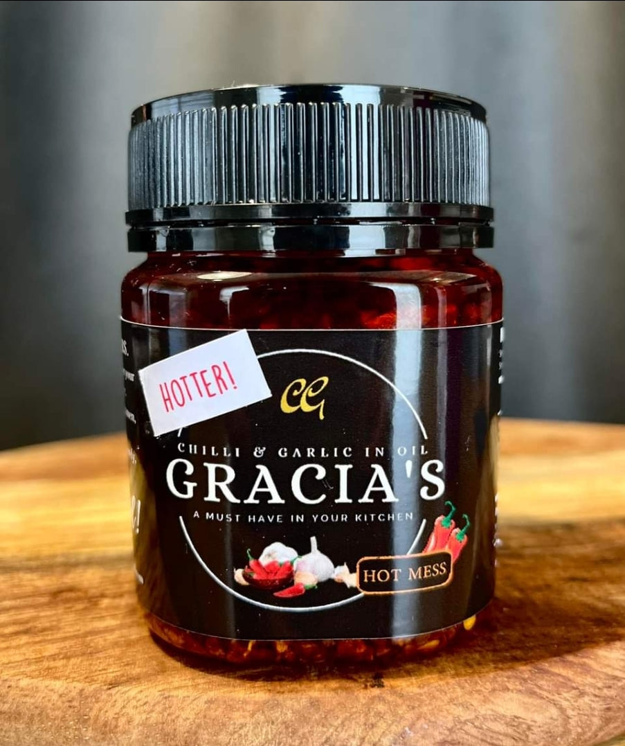 ‼️SALE‼️GRACIA'S Crunchy Chilli Oil 200g HOT MESS (HOTTER) BBD: 01JUNE2025 (SHORTDATED!)
