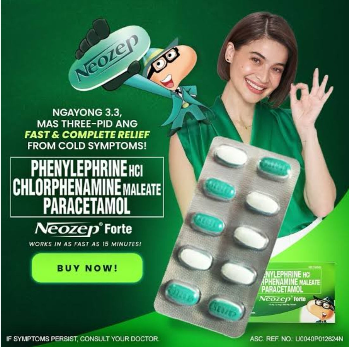Neozep Forte Three-pid Sipon Pack 8+2