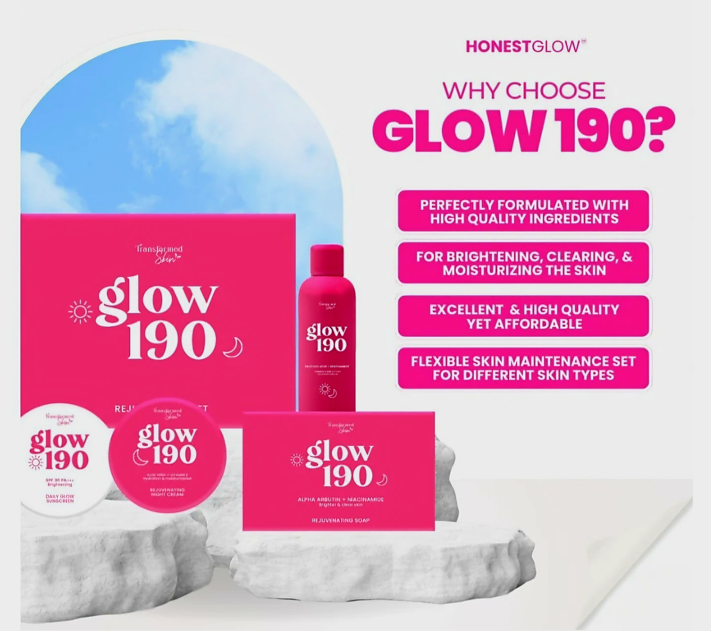 Honest Glow GLOW190 Rejuv Set