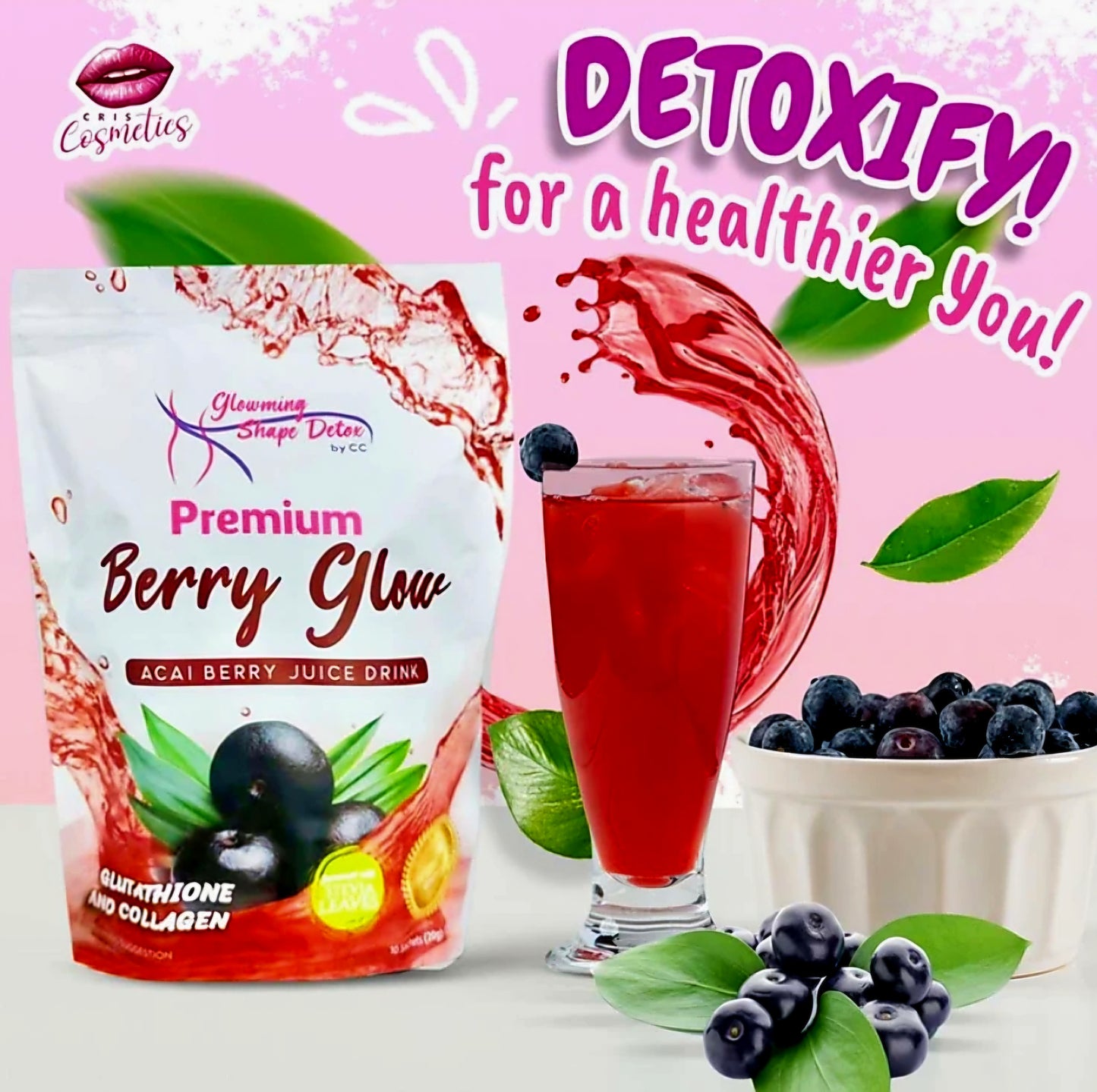 Glowming PREMIUM BERRY GLOW Acai Berry Juice 20g×10's
