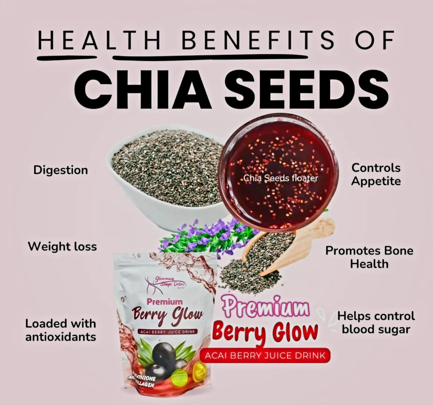 Glowming PREMIUM BERRY GLOW Acai Berry Juice 20g×10's