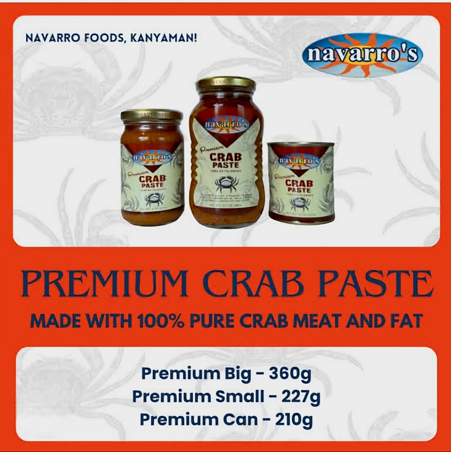 Navarro's Premium CRAB PASTE 227g