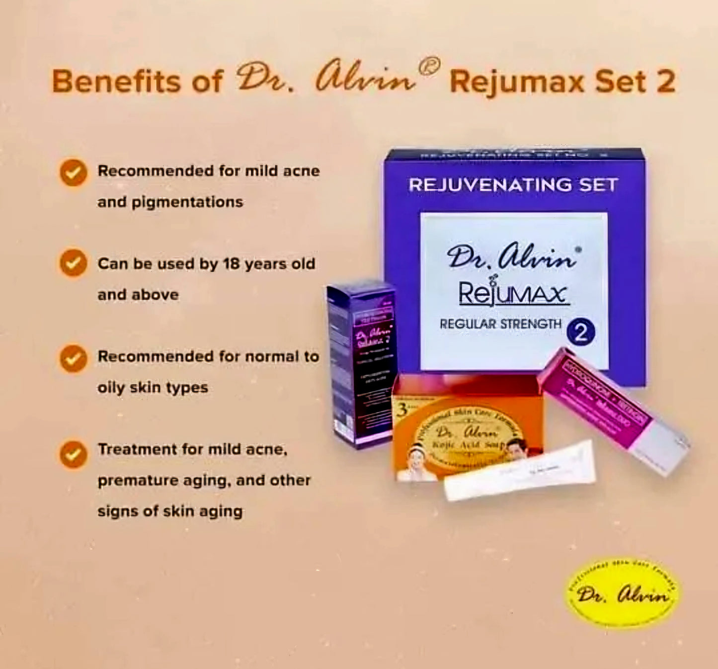 Dr. Alvin REJUMAX SET No.2 (Regular Strength) (PURPLE)