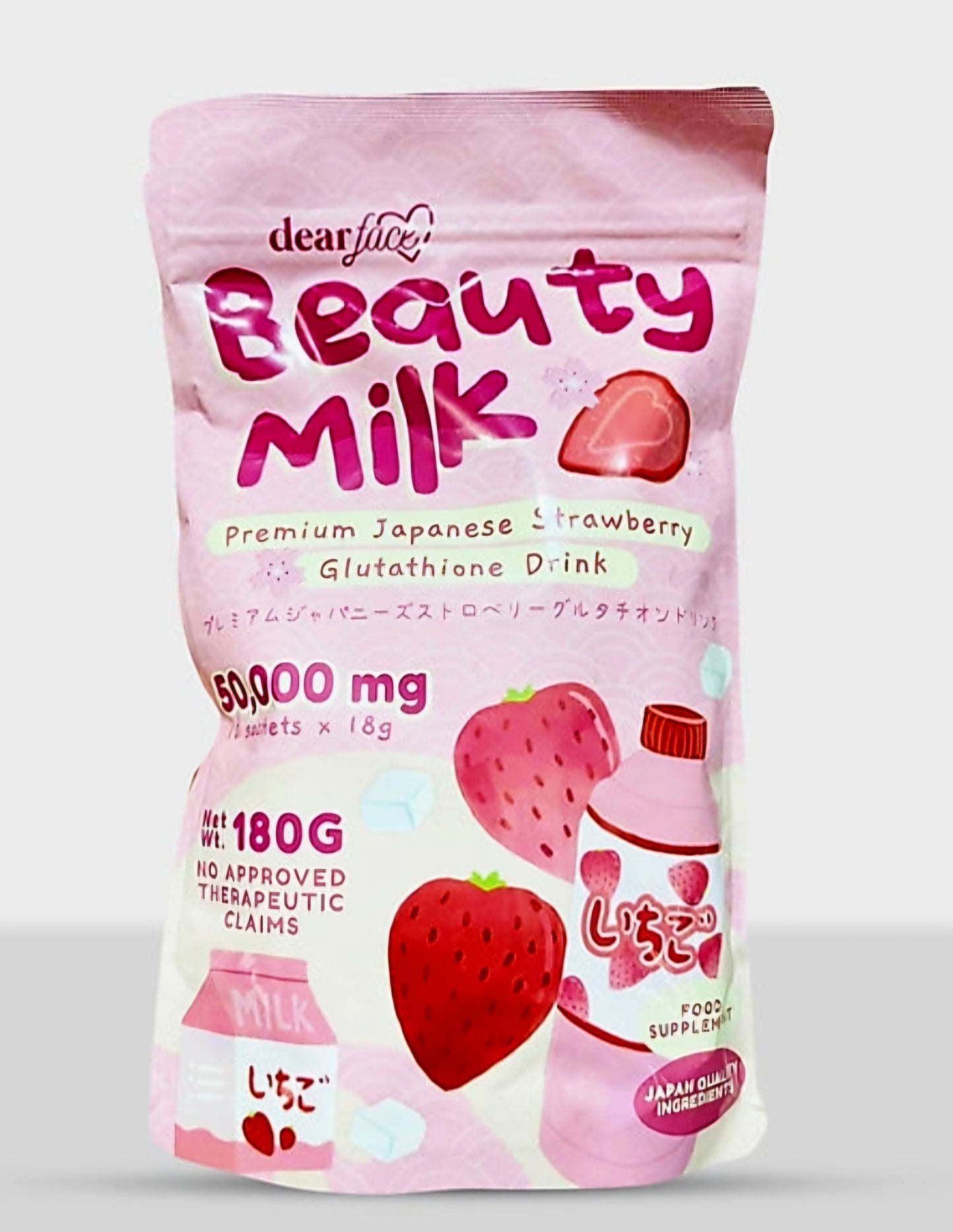 DF Japanese Beauty Milk STRAWBERRY 18g×10sachets