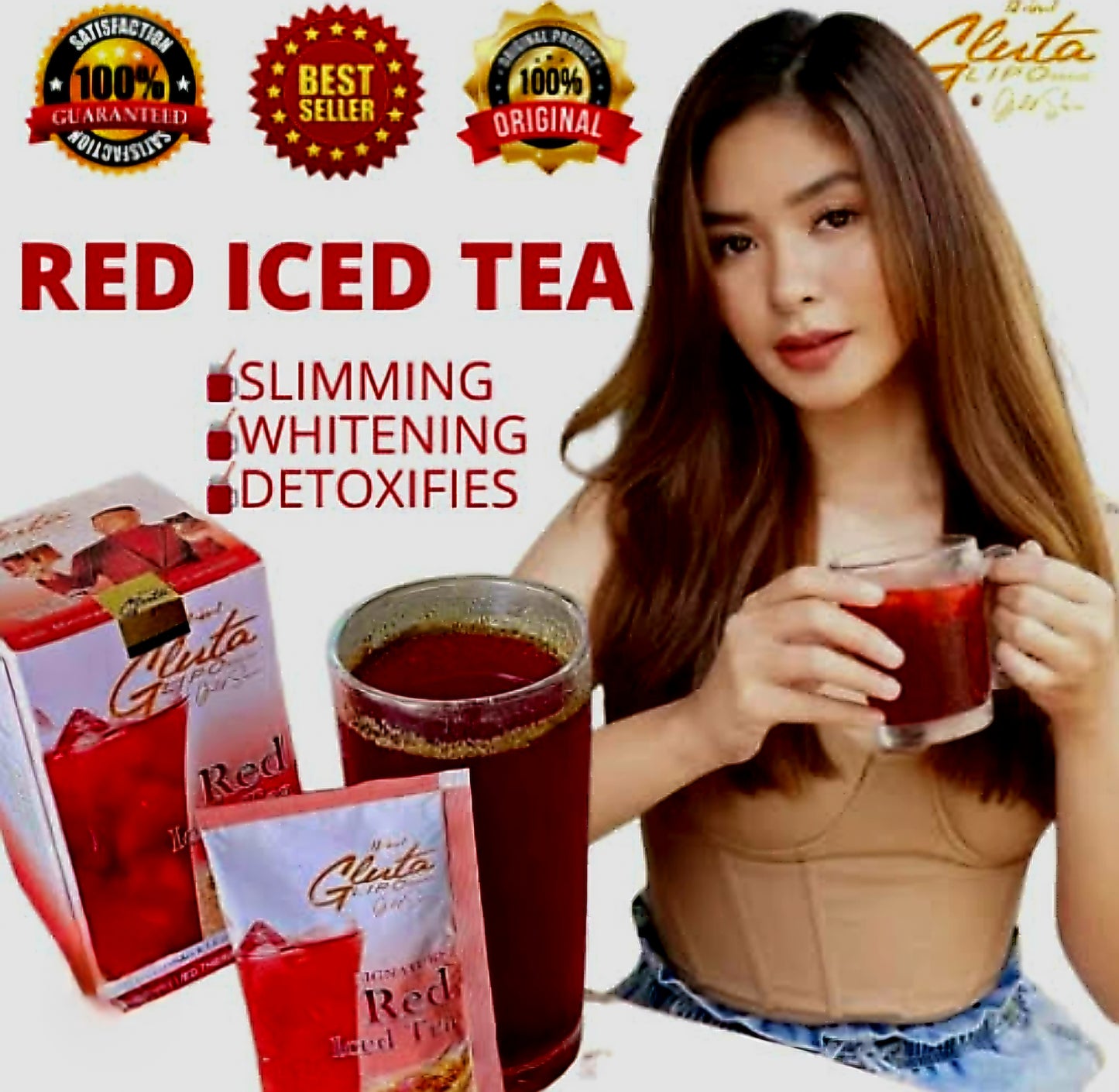 Gluta Lipo 12-in-1 Signature RED ICE TEA 10sachets