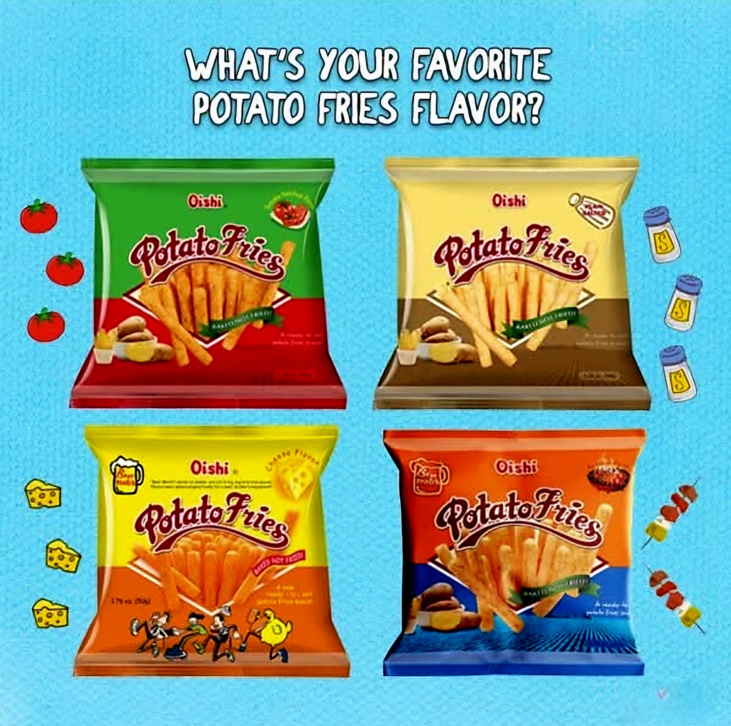 ‼️CLEARANCE‼️Oishi Potato Fries CHEESE Flavor 50g BBD: 31.DEC.2025