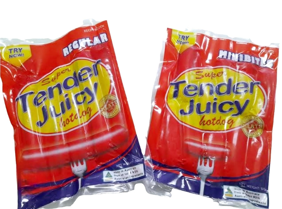 Tender Juicy Hotdog REGULAR 500g ❄️Frozen❄️