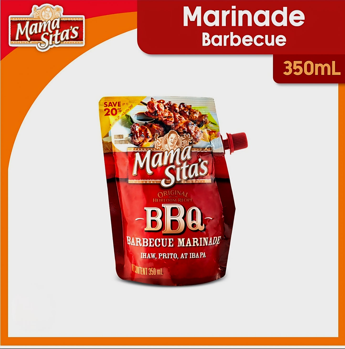 Mama Sita's BARBEQUE MARINADE in SPOUT 350ml (Resealable Cap)