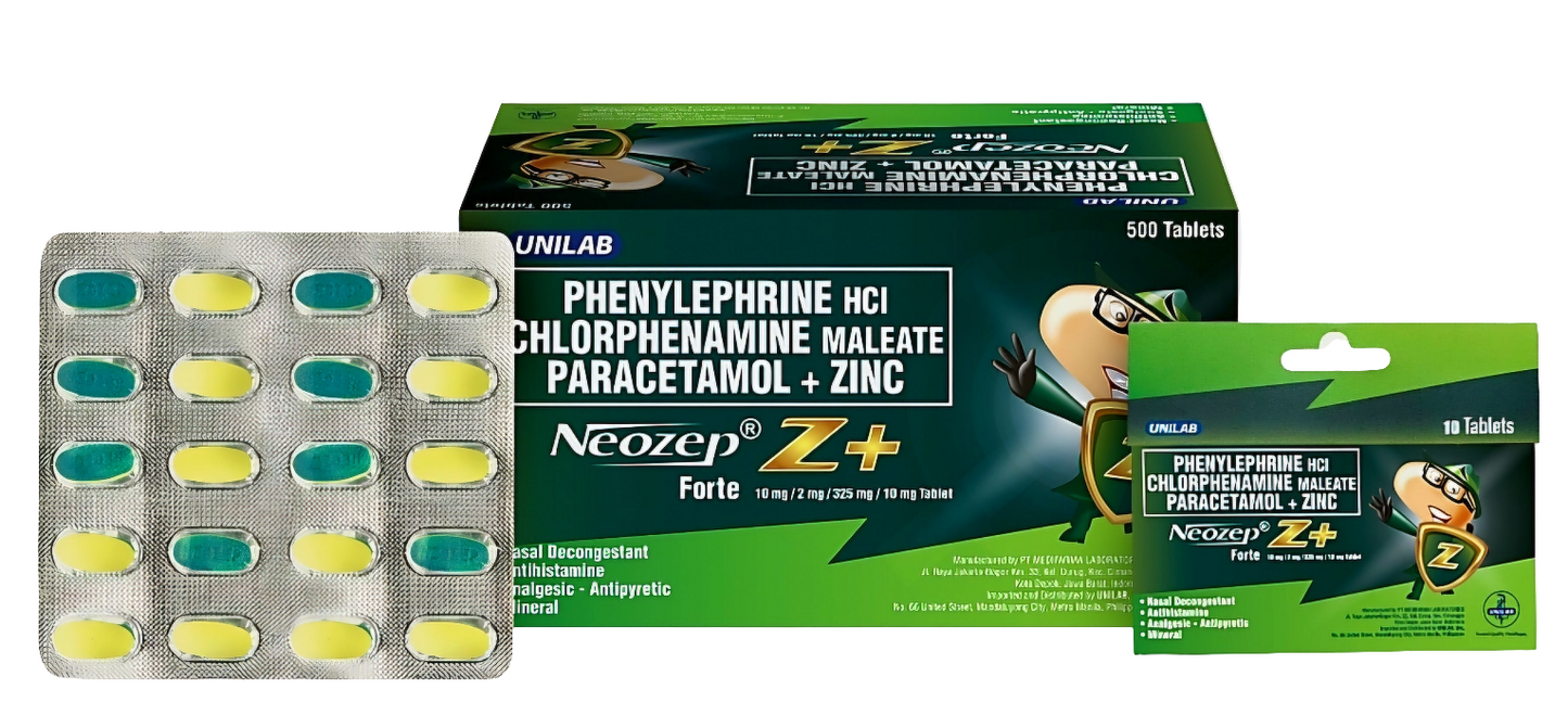 NEOZEP FORTE with ZINC (1×Blister Pack) (20 Tablets)