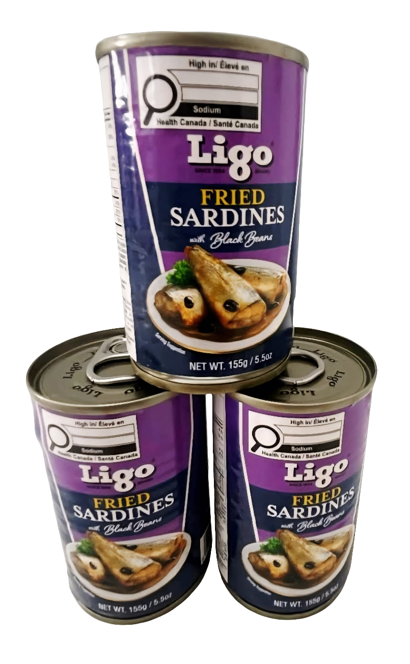 LIGO Fried Sardines with Black Beans 155g