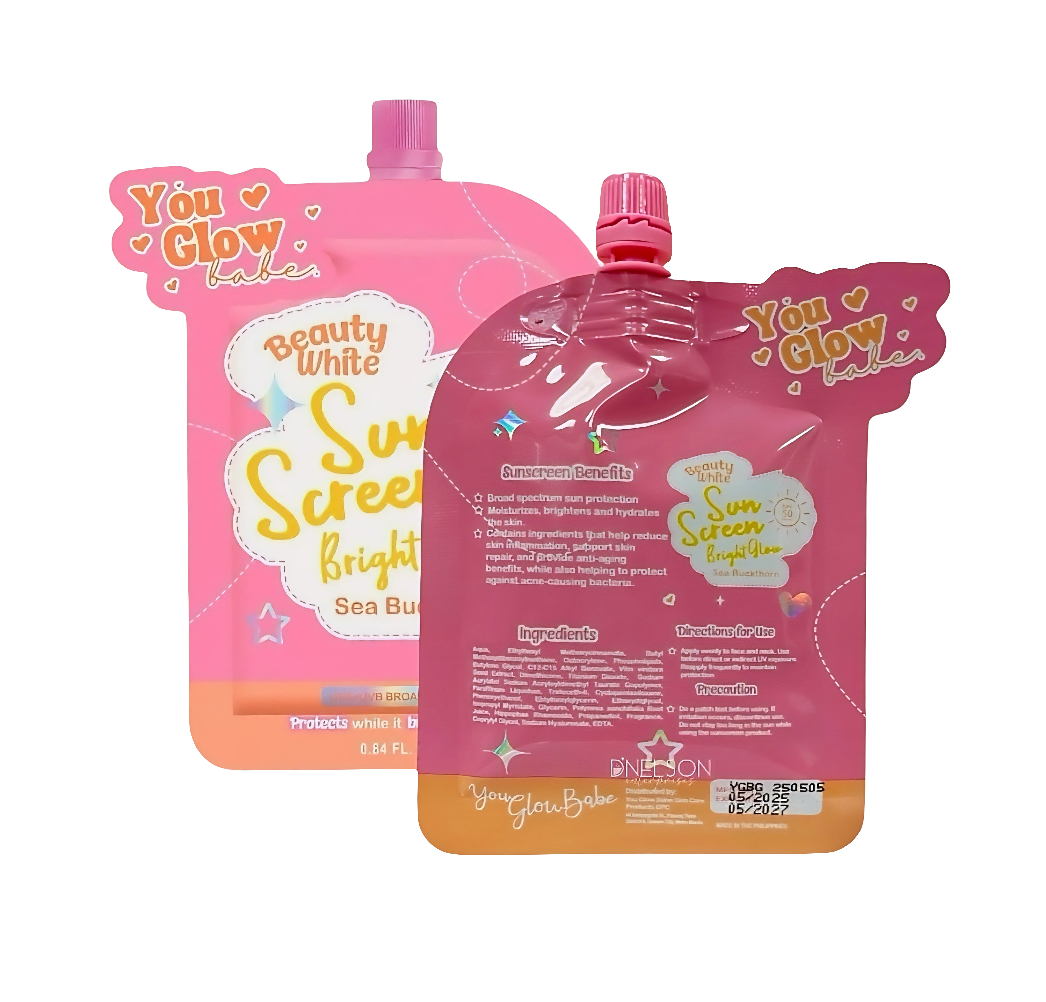 You Glow Babe Beauty White Sunscreen Bright Glow SPF50 PA+++ TWINPACK 25g×2