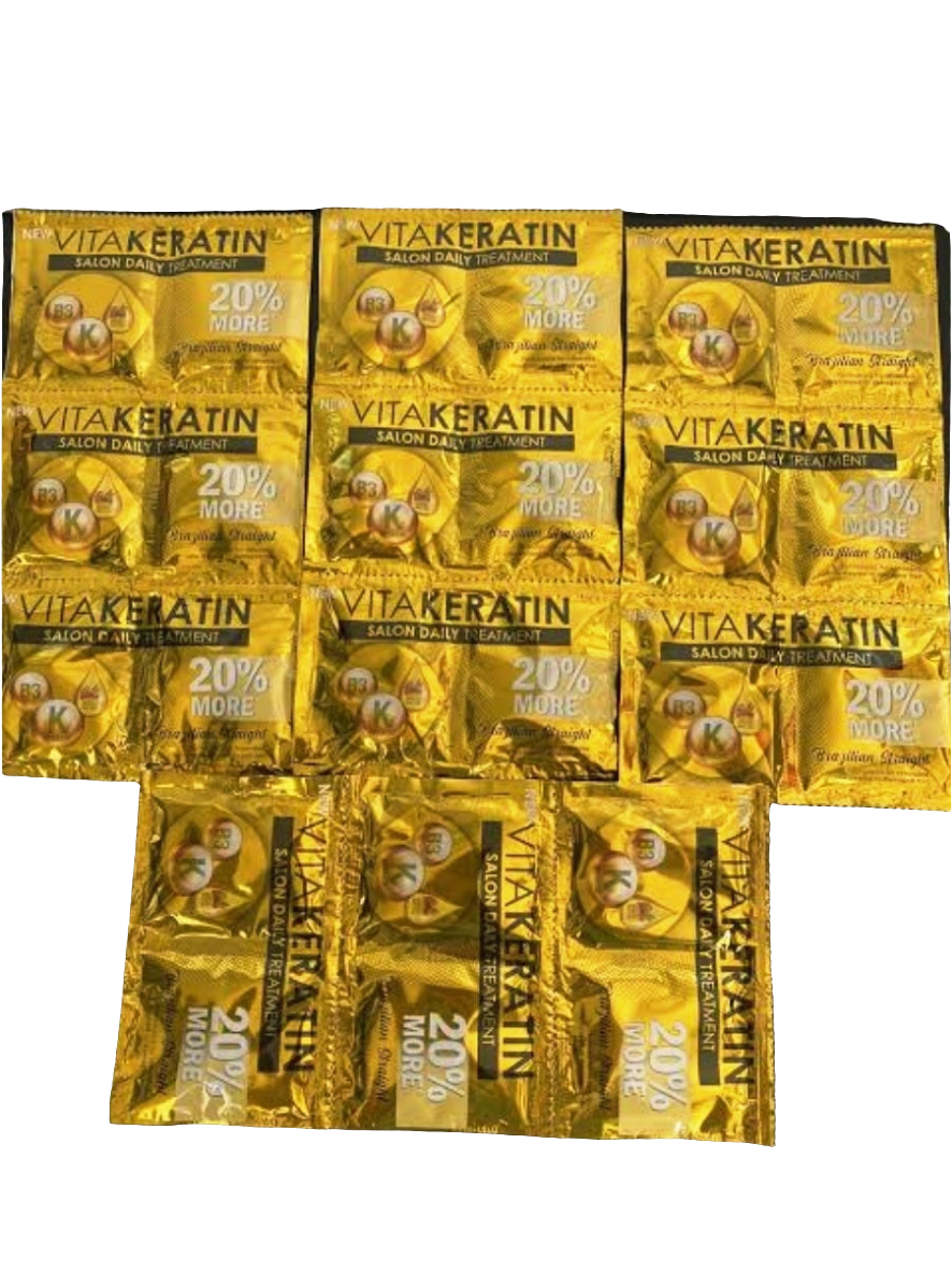 VitaKeratin BRAZILIAN STRAIGHT Salon Daily Treatment 24ml×12 sachets (1-dozen)