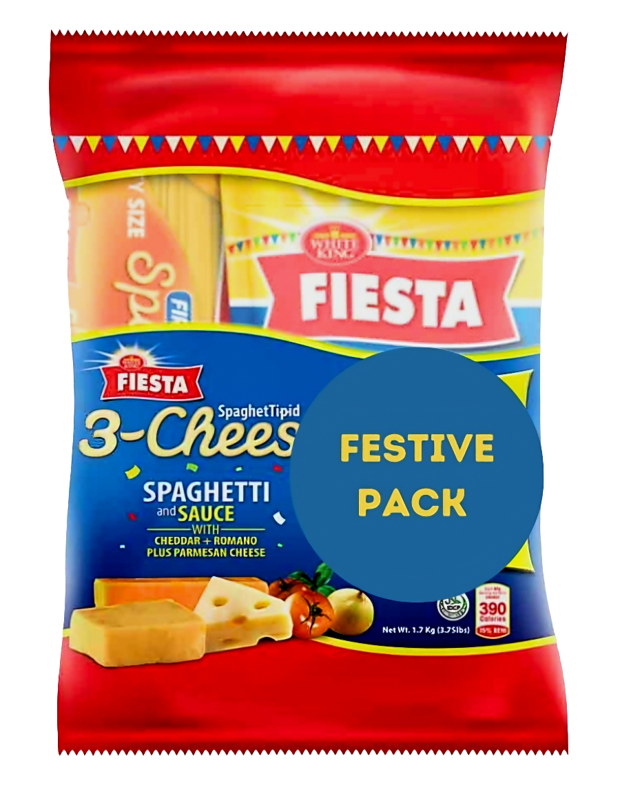 ‼️SALE‼️White King Fiesta SpagheTipid Bundles 3-CHEESE (Pasta+Sauce Bundles) 1.7kgs BBD: 22JULY2025 (CLEARANCE!)