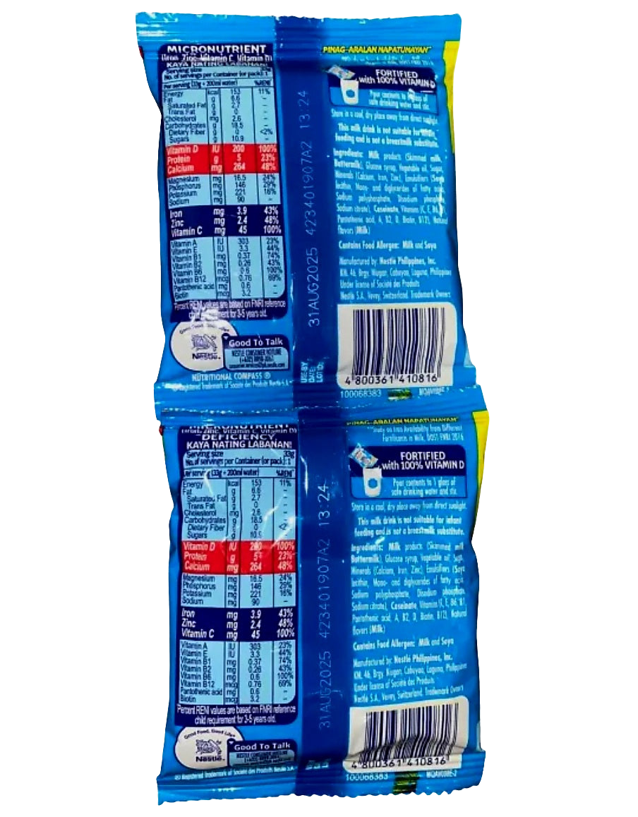 Nestle Bear Brand Powdered Milk 33g × 8pcs (HANGER)