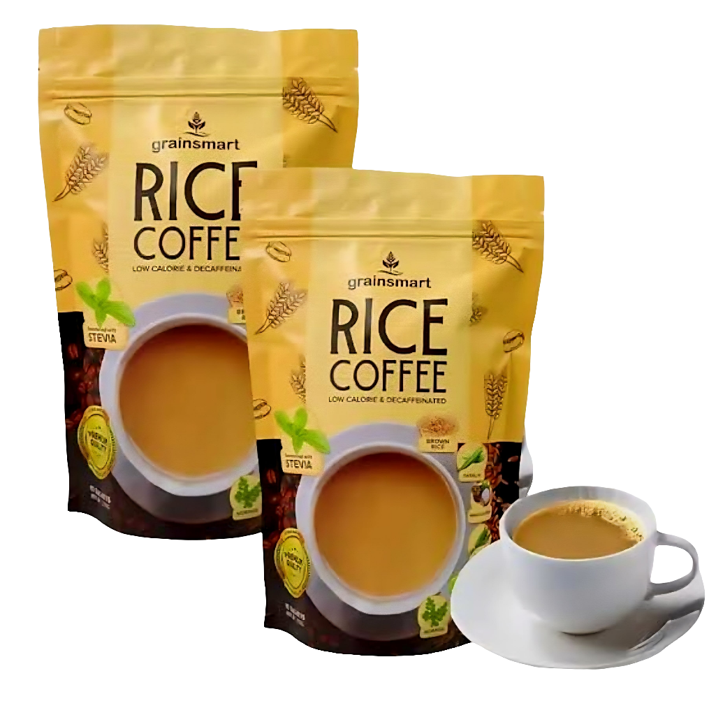 Grainsmart NO-SUGAR BROWN RICE COFFEE Mix (Low-Calorie, Decaffenated, Non-Acidic) 21g×10sachets