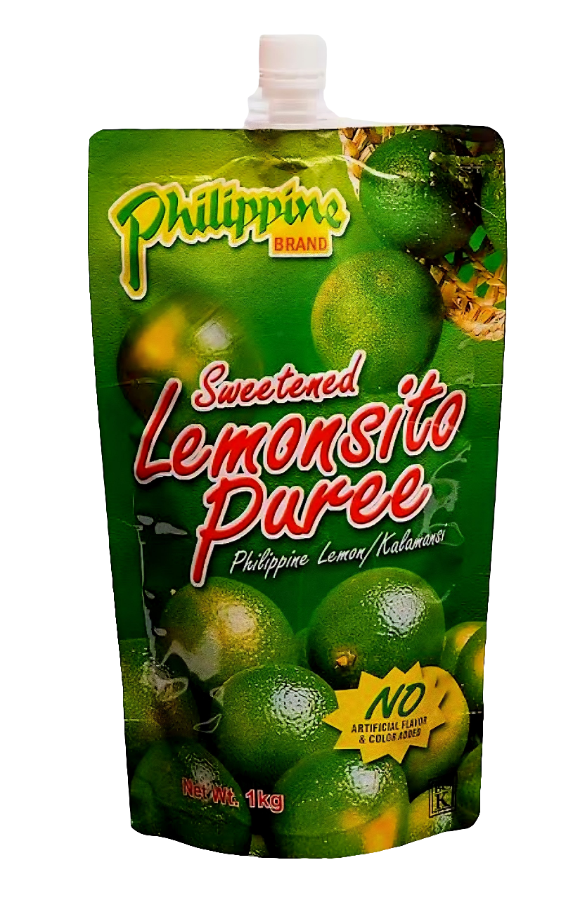Philippine Brand Sweetened LEMONSITO PUREE 1-kilo Resealable Pouch