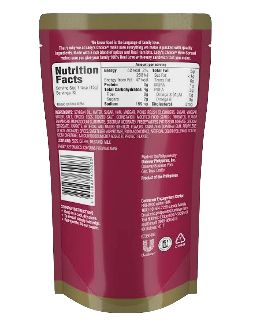 Lady's Choice HAM SPREAD 220ml POUCH