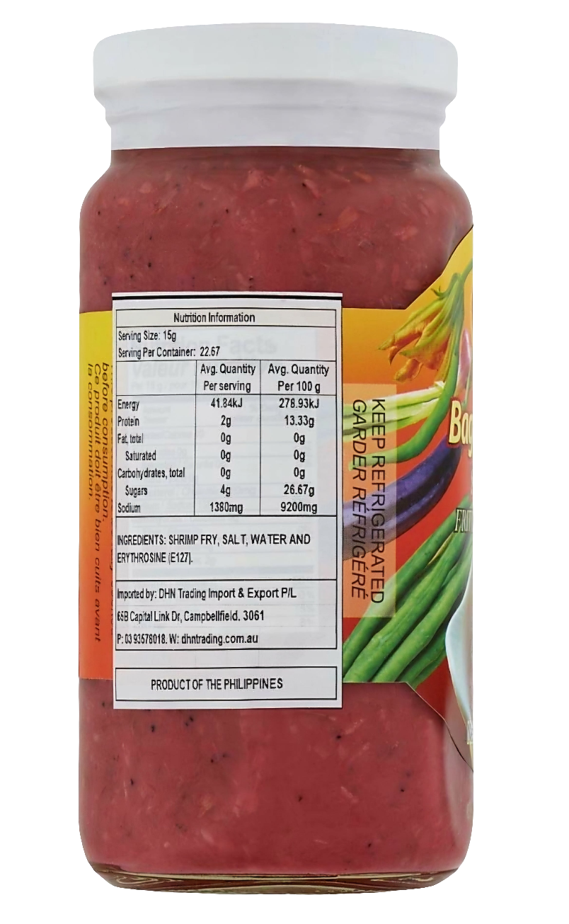 SaluSalo BAGOONG ALAMANG (Pink) 340g (Salted Shrimp Fry)