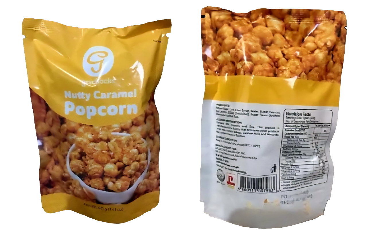 Goldilocks NUTTY CARAMEL Popcorn 40g (Mini Snack Pack Size)