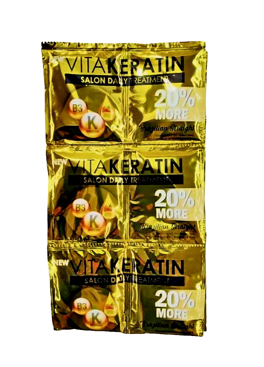 VitaKeratin BRAZILIAN STRAIGHT Salon Daily Treatment 24ml×12 sachets (1-dozen)