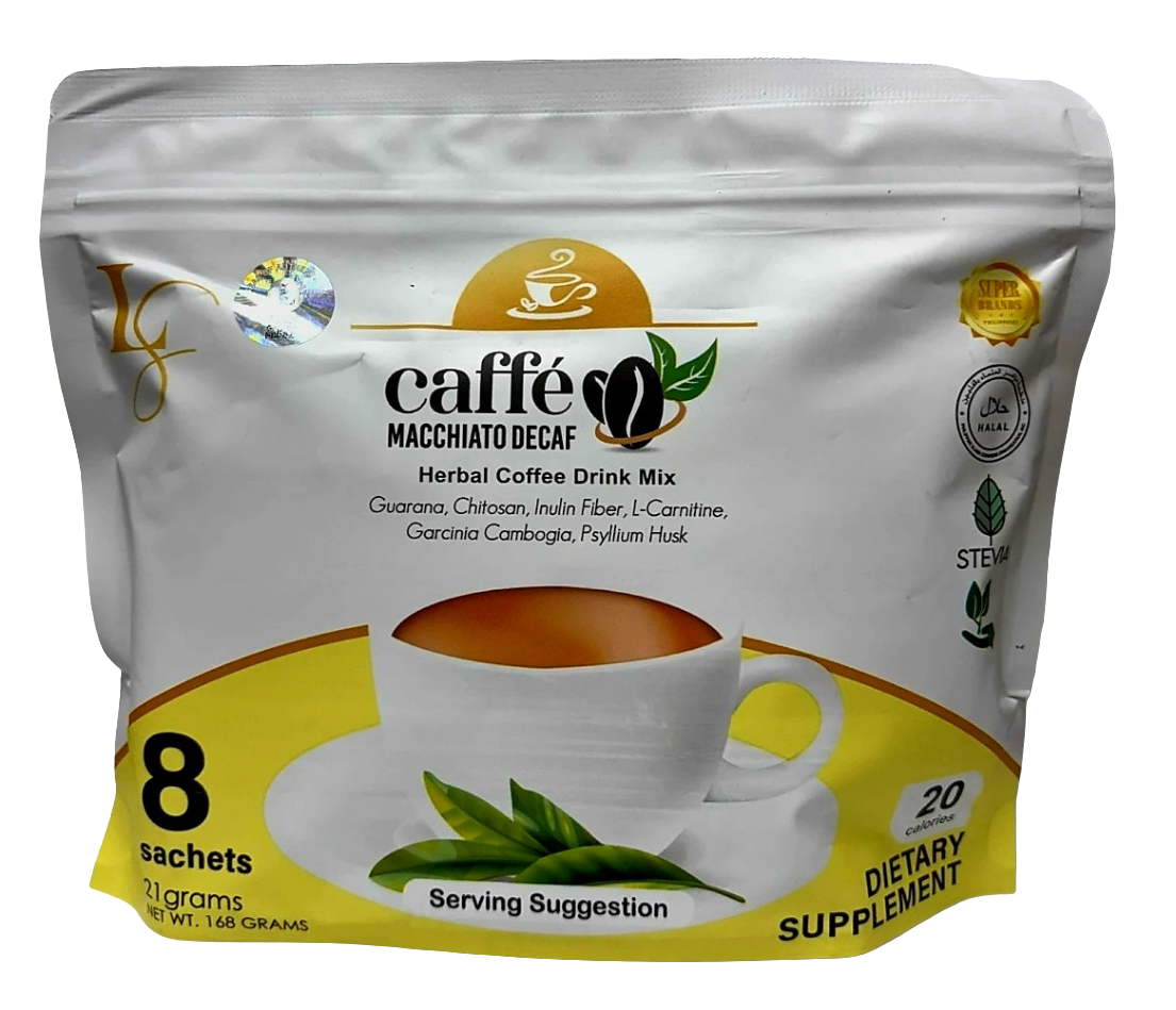 Luxe Slim CAFFE MACCHIATO DECAF Herbal Coffee Drink 21g×8sachets
