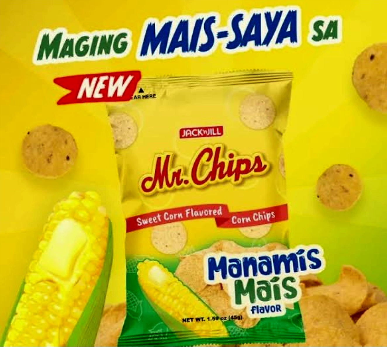 Mr.Chips MANAMIS MAIS Sweet Corn Flavored Corn Chips 110g