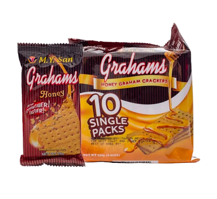 GRAHAM HONEY CRACKERS 25G×10 (10 SINGLE PACKS)