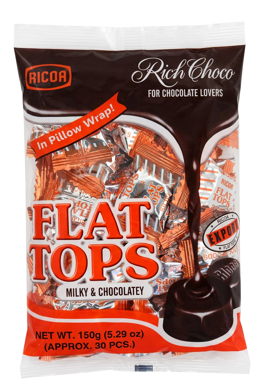 RICOA FLAT TOPS CHOCOLATE 150G (16/05/27)
