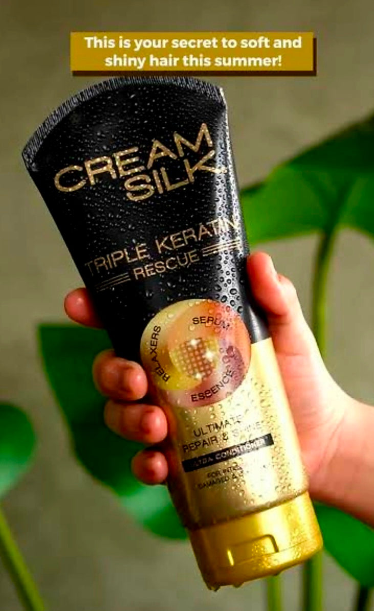 Cream Silk TRIPLE KERATIN RESCUE Ultimate Repair & Shine 340ml LARGE