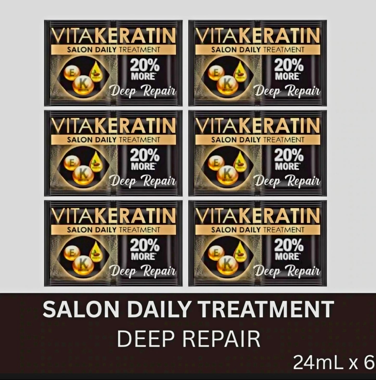 VITAKERATIN Salon Daily Treatment DEEP REPAIR 24ml×6's