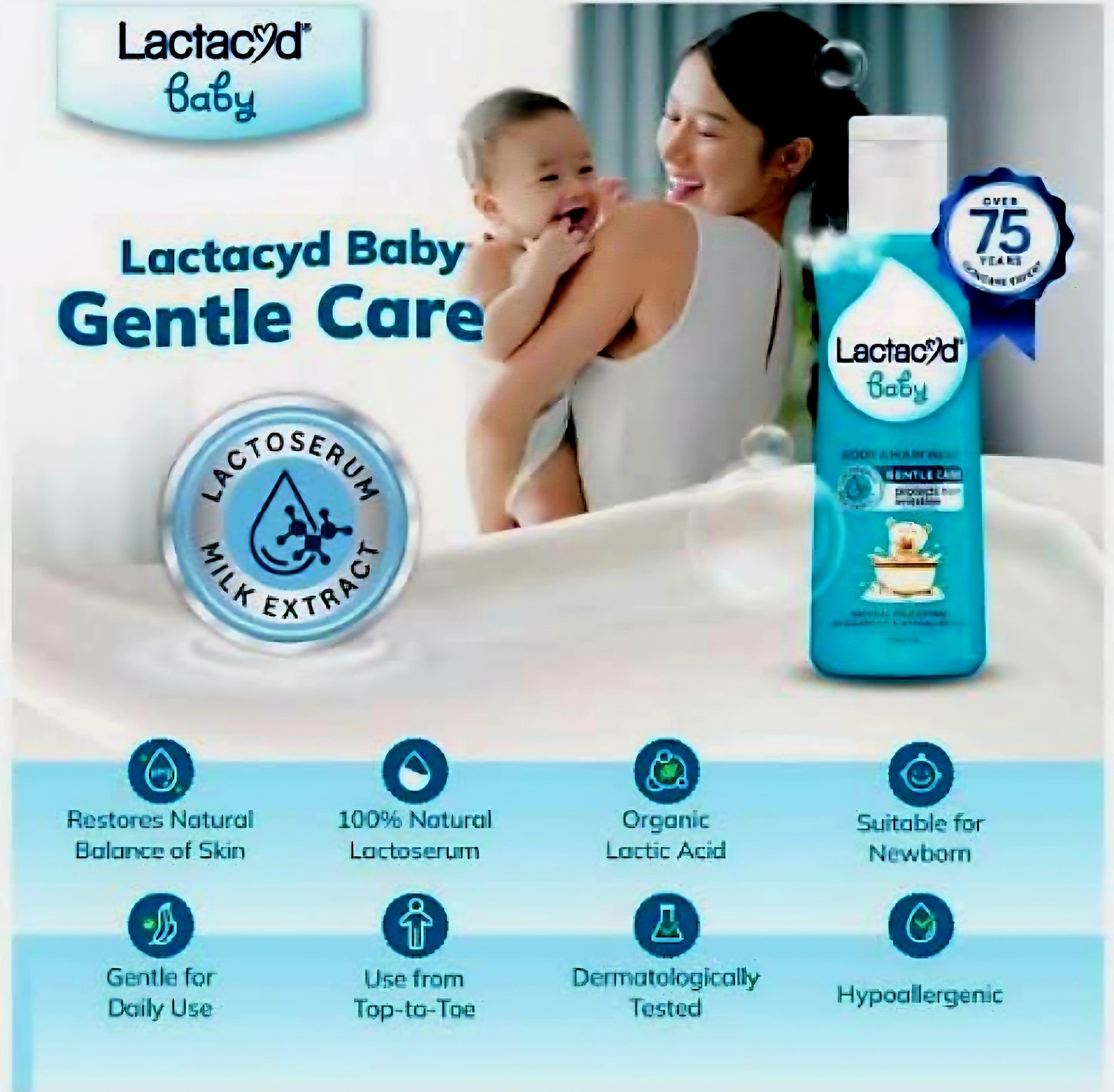 Lactacyd Baby Body & Hair Wash Gentle Care 250ml