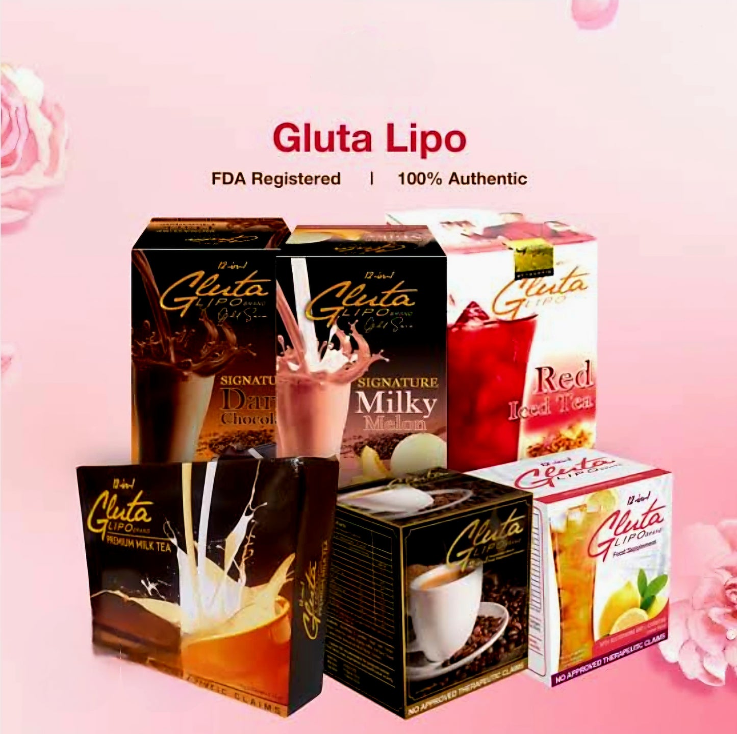 GLUTALIPO Gold Series Signature DARK CHOCOLATE with CHIA SEEDS & PSYLLIUM FIBER 25g×10sachets
