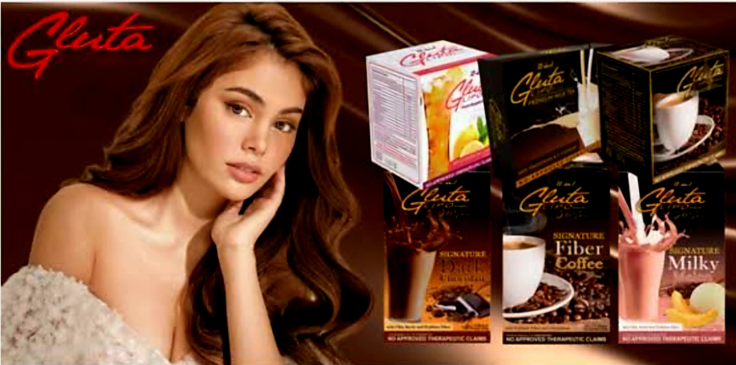 GLUTALIPO Gold Series Signature DARK CHOCOLATE with CHIA SEEDS & PSYLLIUM FIBER 25g×10sachets