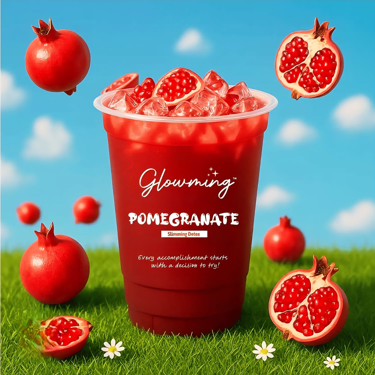 Glowming POMEGRANATE Glutathione & Collagen Drink 20g×10sachets