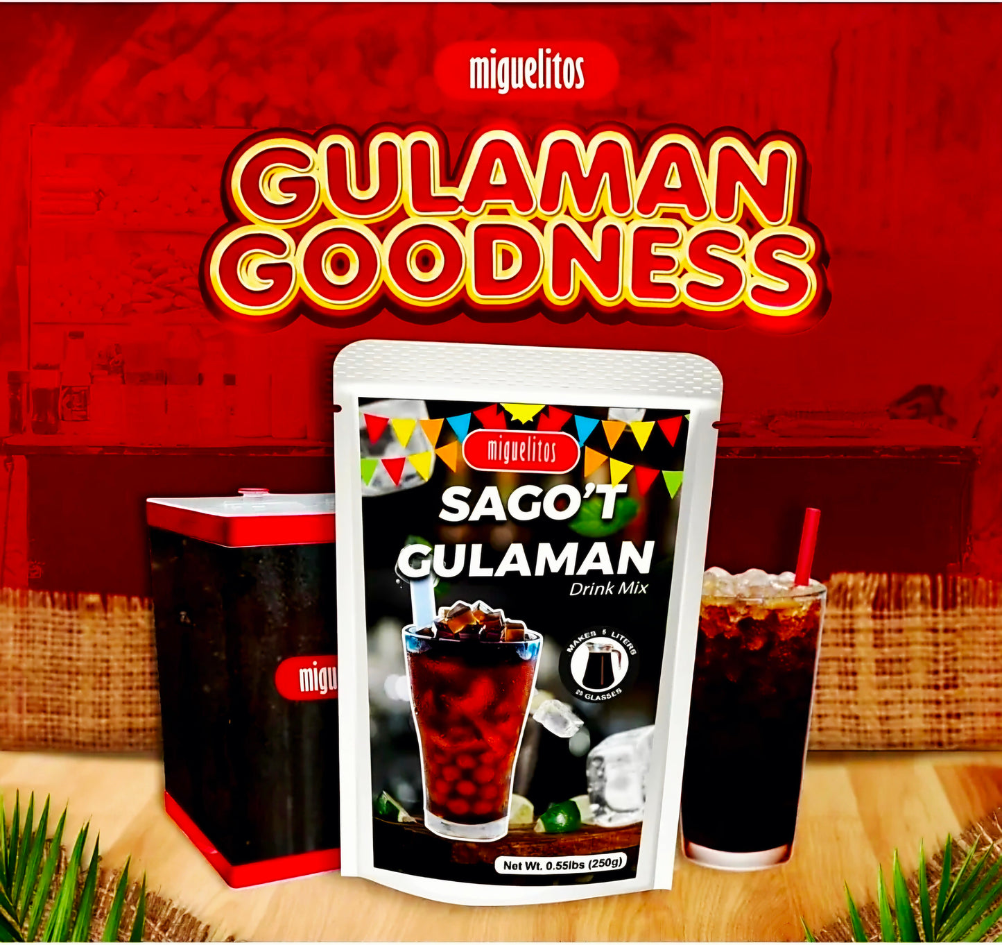 MIGUELITOS SAGO'T GULAMAN POWDER DRINK MIX 250G