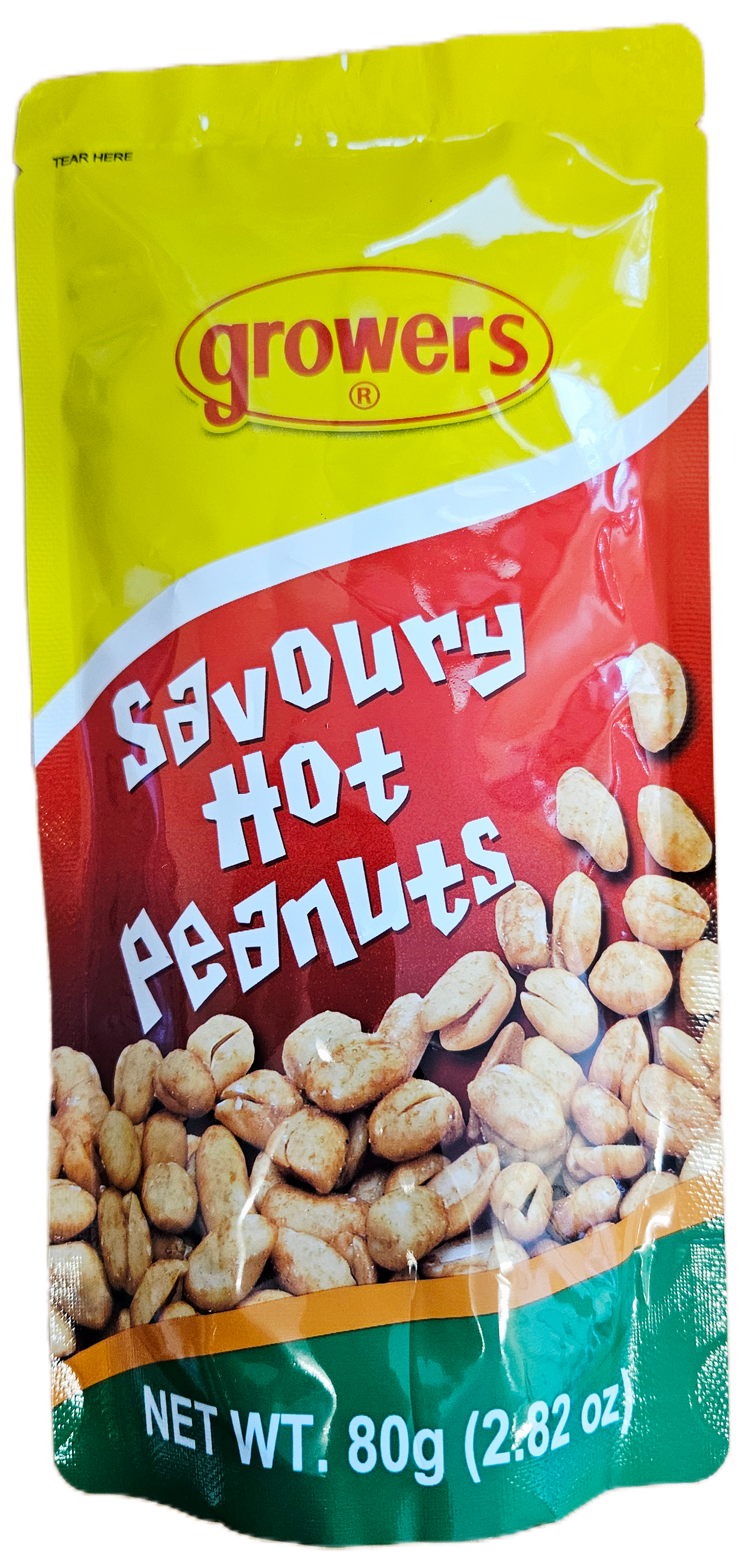 GROWERS SAVOURY HOT PEANUTS 80G (SMALL)