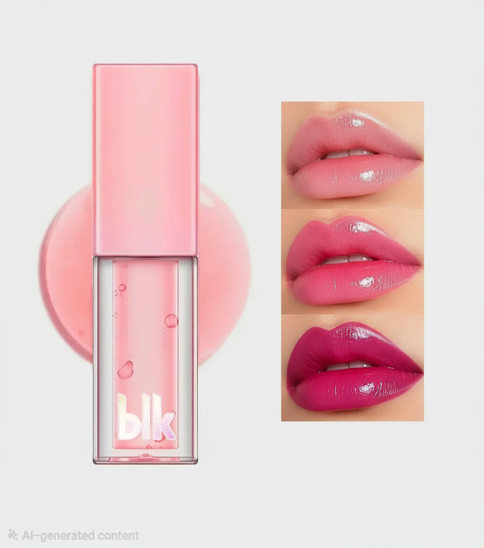 BLK Organic Vegan Plumping & Moisturizing Lip Oil Tint Glow FRUIT COLORS 10ml