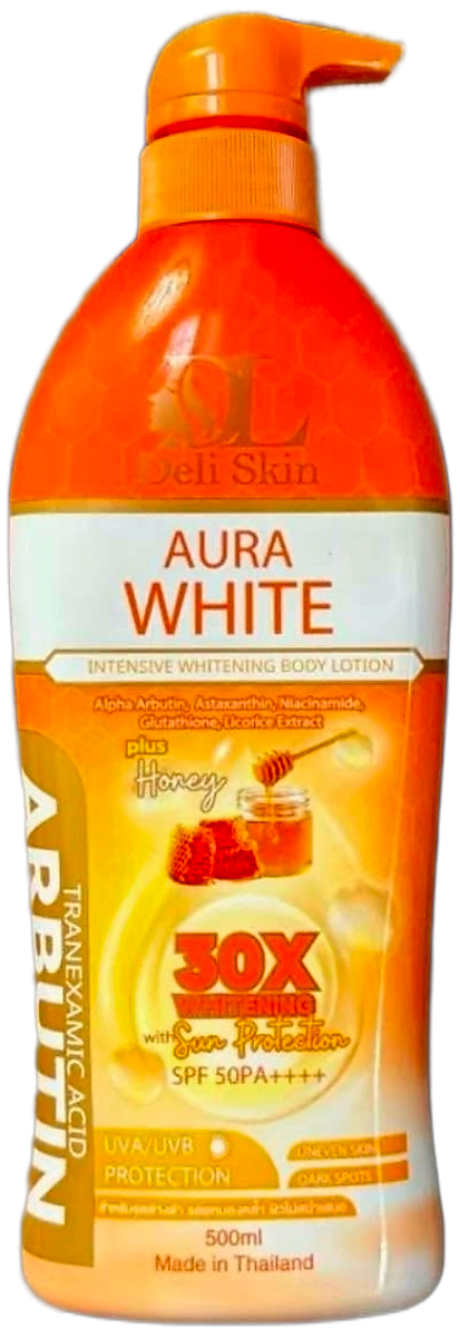 DELI SKIN AURA WHITE INTENSIVE WHITENING LOTION SPF50 PA++++ 500ML