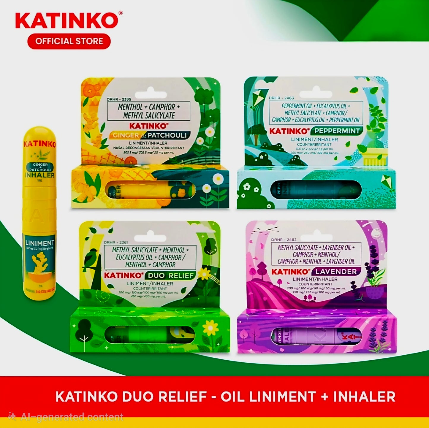 KATINKO CLASSIC DUO-RELIEF LINIMENT + INHALER IN ONE