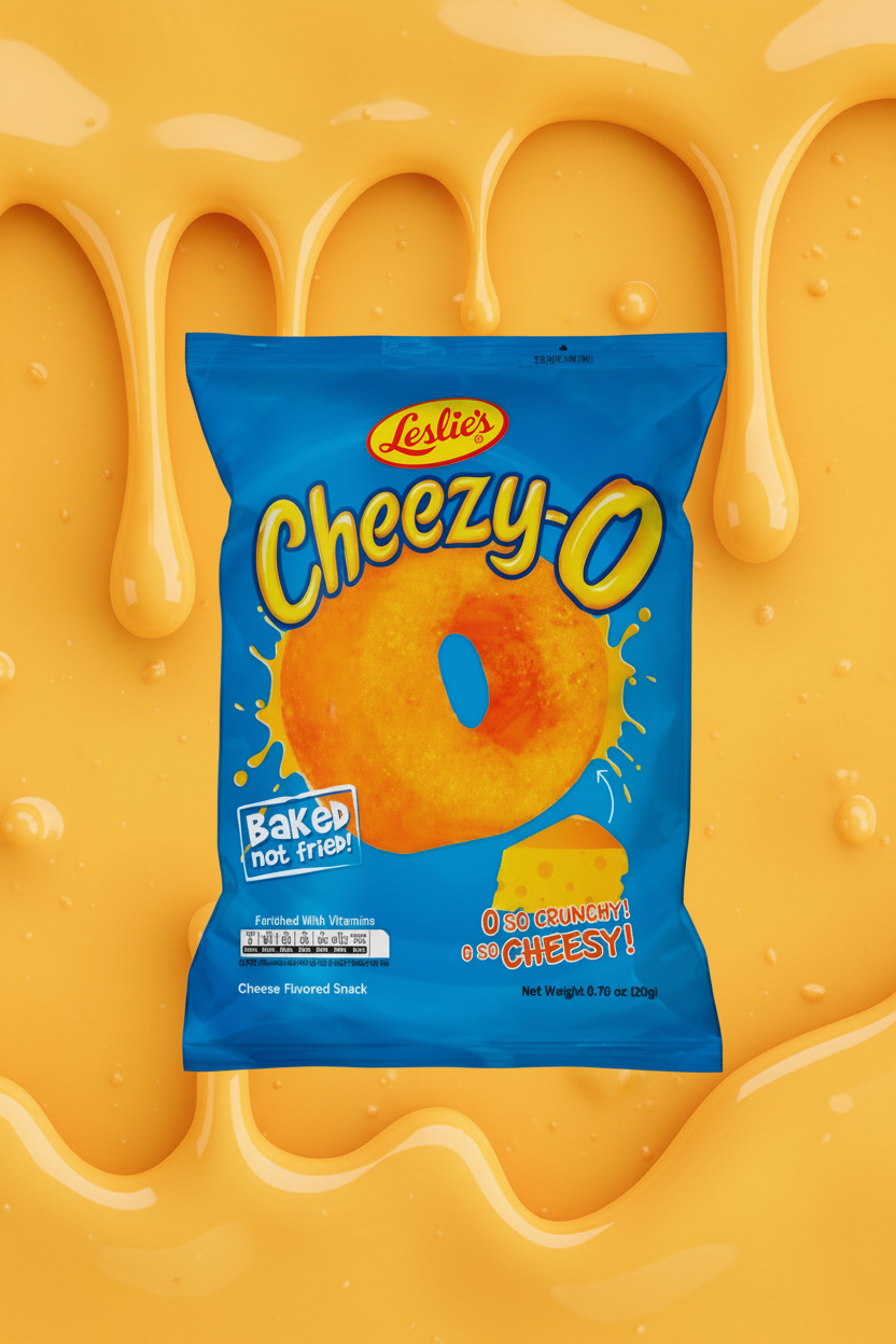 LESLIE'S CHEEZY-O CHEESE FLAVORED SNACK 60G