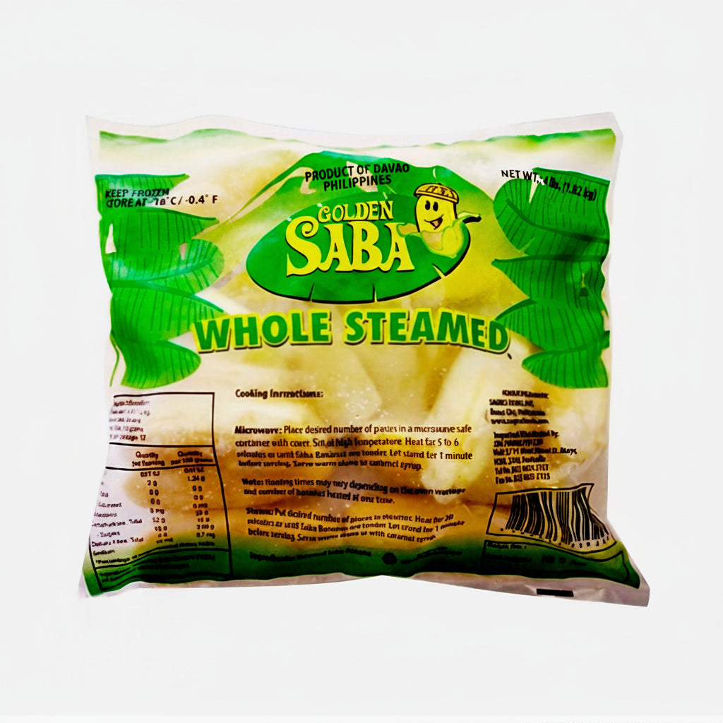 GOLDEN SABA FROZEN WHOLE STEAMED BANANA 1.82-KGS (DELIVERY/PICKED-UP ONLY) JUMBO PACK