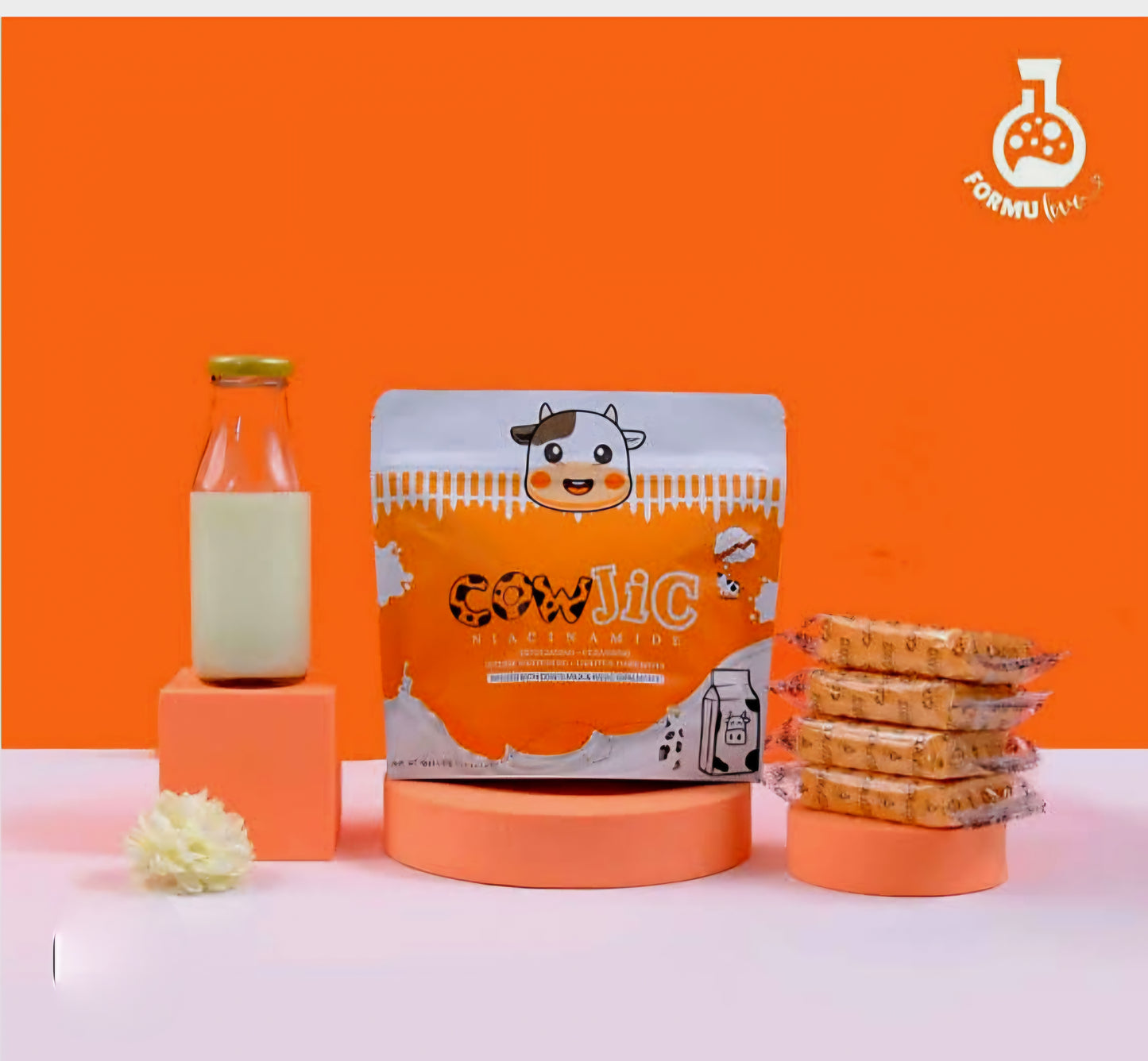 COWJIC Niacinamide Milk Soap 80g×5pcs (5-PACK)