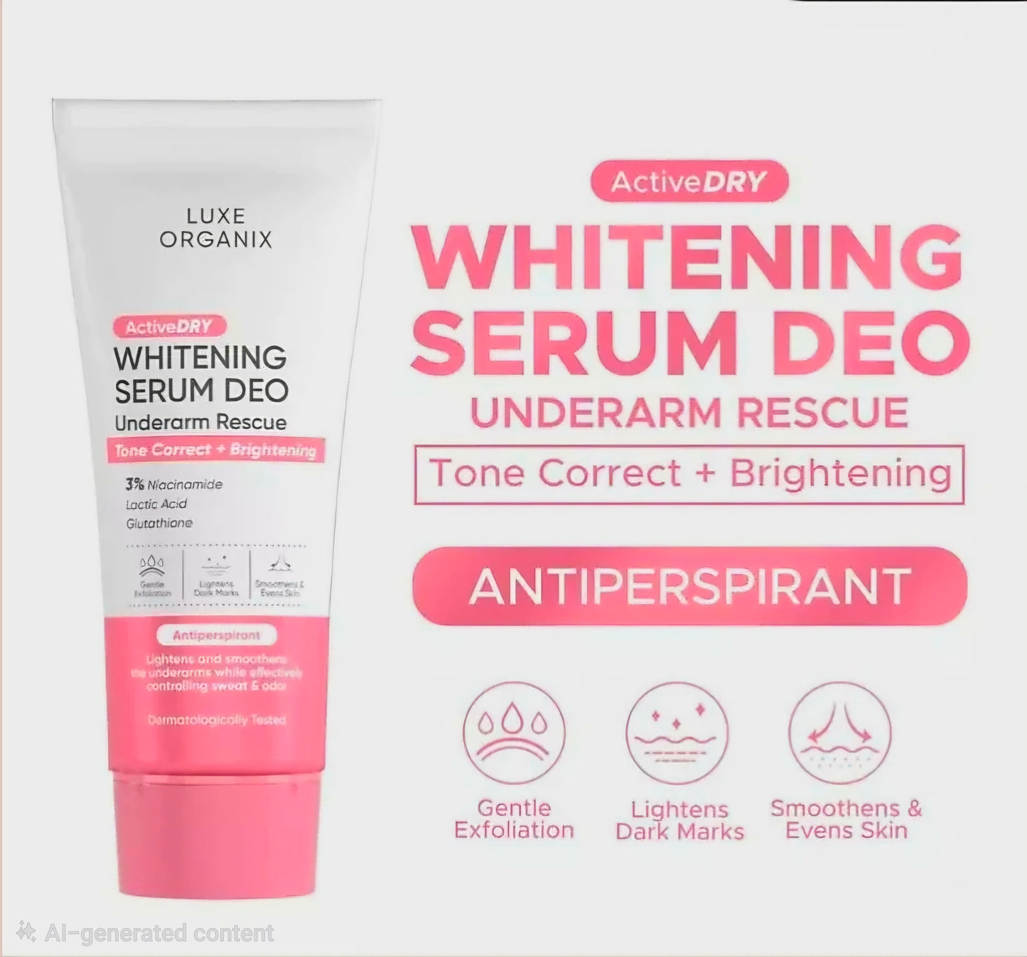 LUXE ORGANIX WHITENING SERUM DEO UNDERARM RESCUE 50ML
