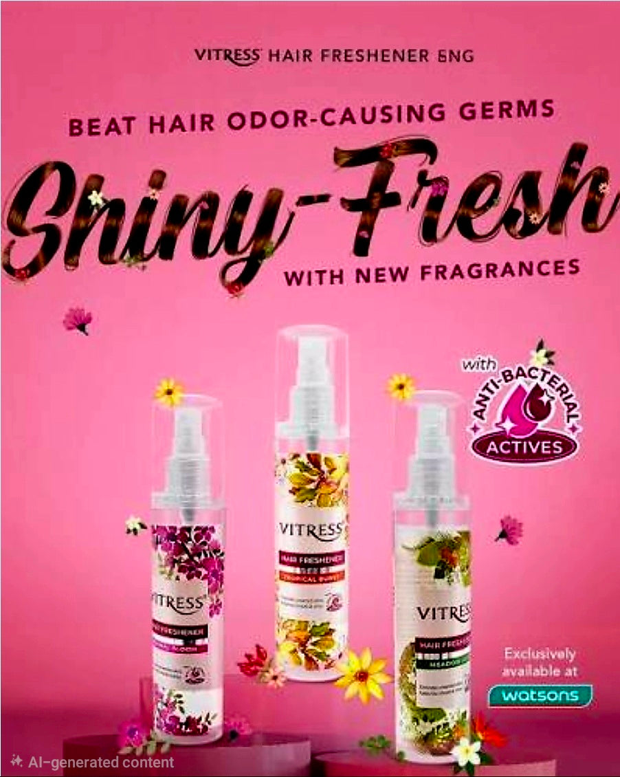 VITRESS Hair Freshener Spray TROPICAL BURST 50ml (Medium Size)