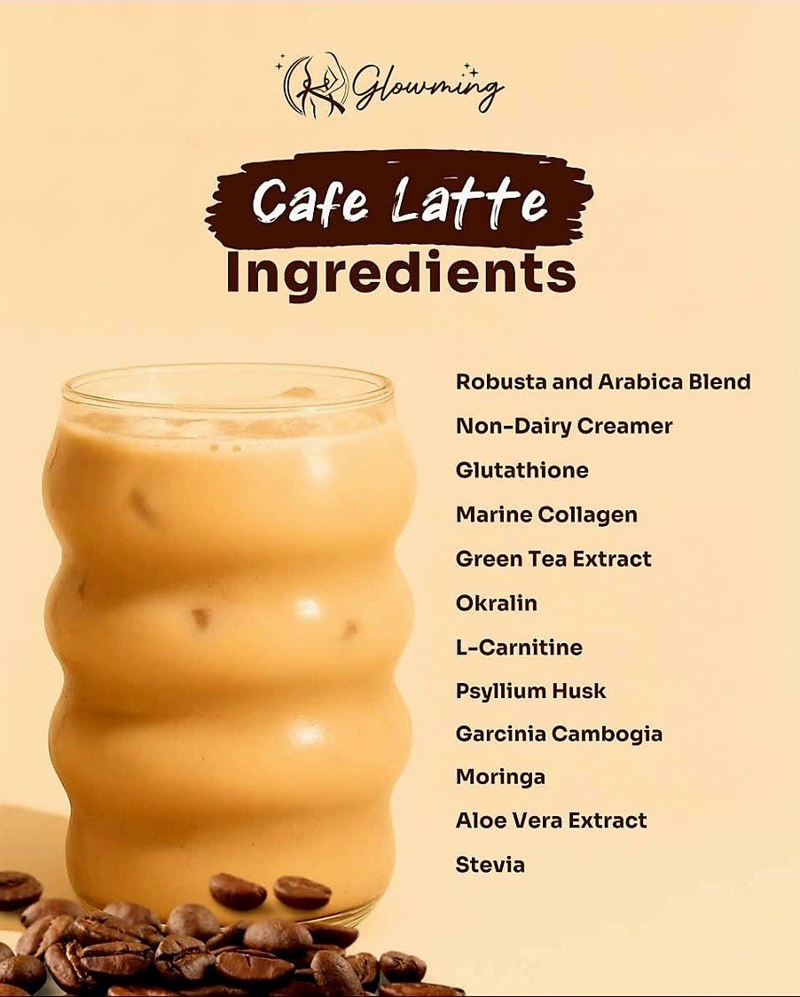 Glowming CAFE LATTE Collagen Glutathione Coffee 20g×10sachets