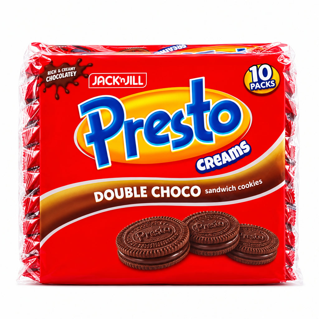 JACK&JILL PRESTO CREAMS DOUBLE CHOCO SANDWICH COOKIES 30g×10 (10/05/27)