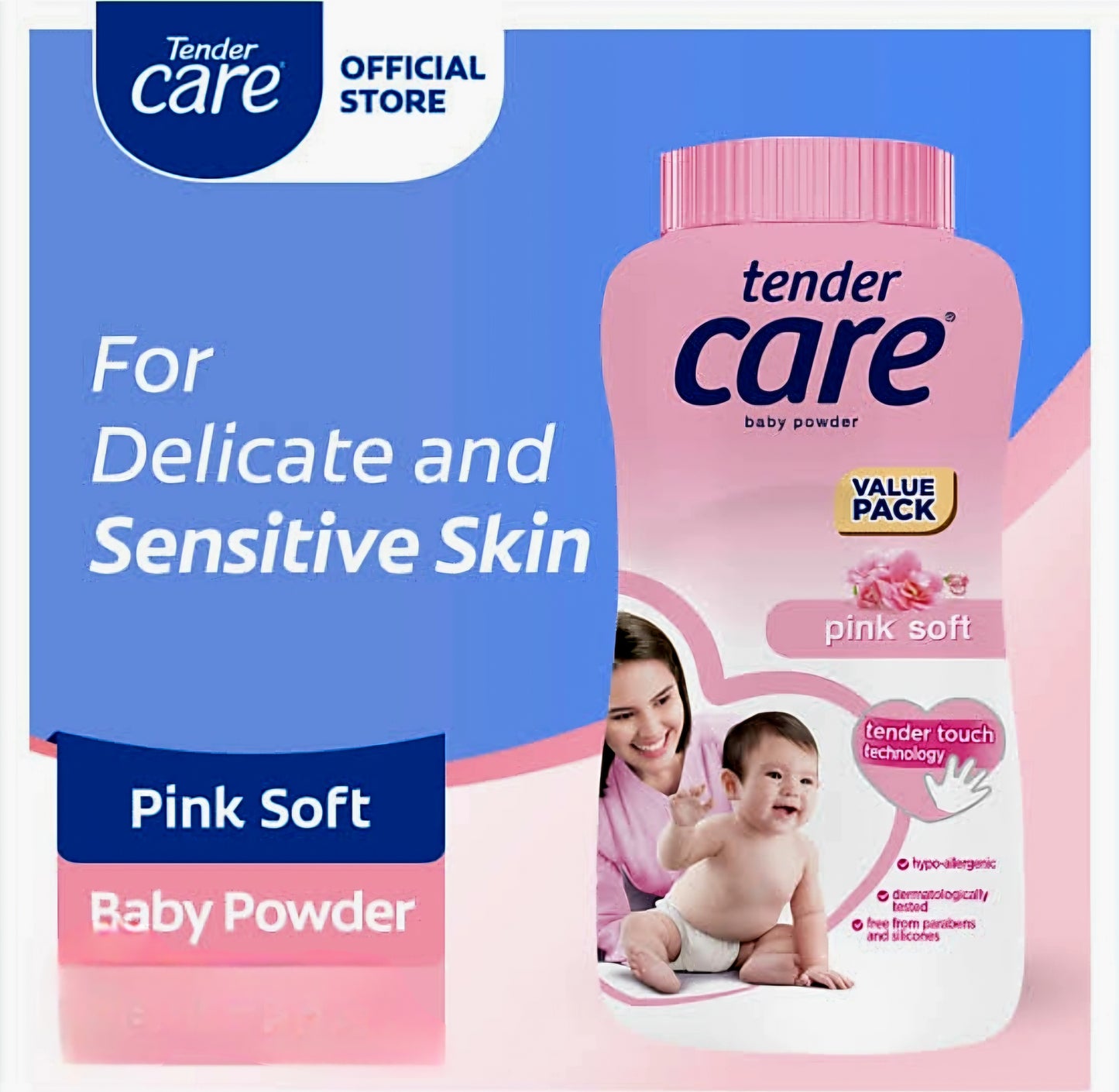 Tender Care Baby Powder PINK SOFT 100g