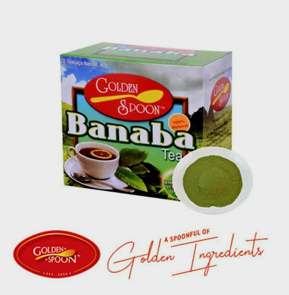 ‼️PROMO‼️Golden Spoon BANABA TEA 24g × 12 Teabags BBD: 28.FEB.2026